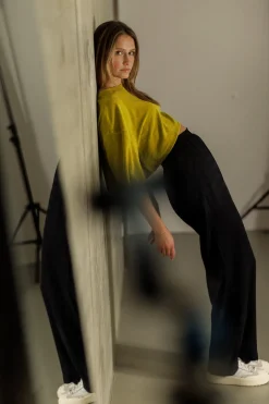 Clearance Karo Kauer Frottee T-Shirt Olive