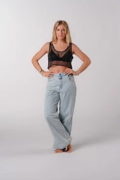 Hot Karo Kauer Glitter Net Top