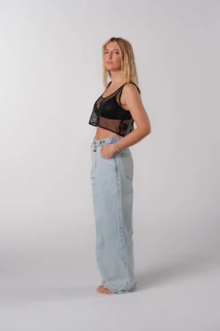 Hot Karo Kauer Glitter Net Top