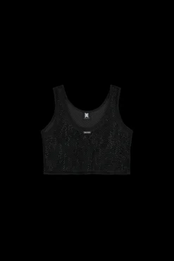 Hot Karo Kauer Glitter Net Top