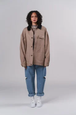 Outlet Karo Kauer Jacket Cord Collar