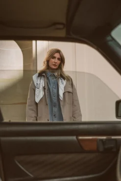 Outlet Karo Kauer Jacket Cord Collar