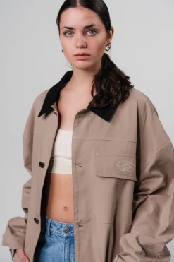 Outlet Karo Kauer Jacket Cord Collar