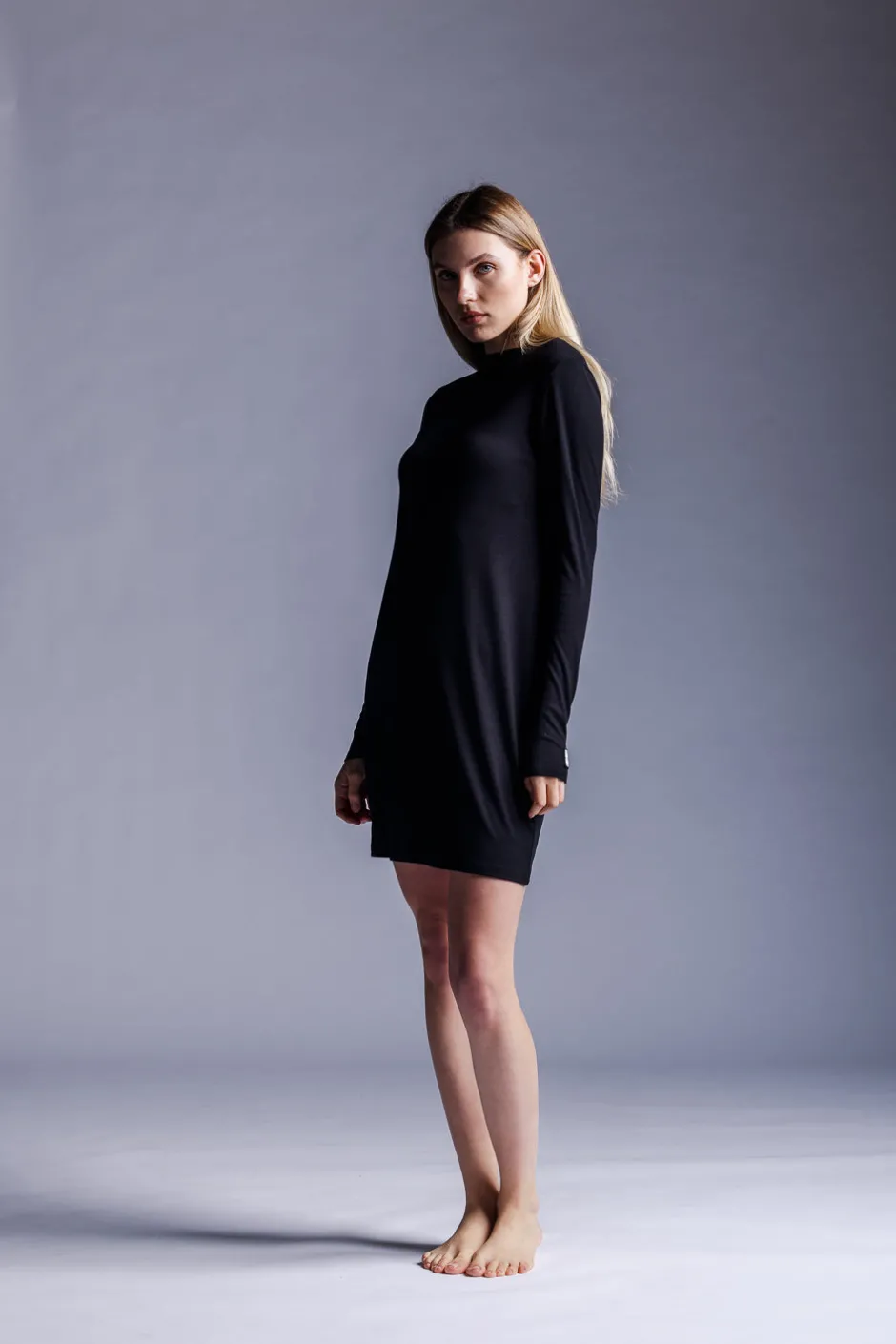 Fashion Karo Kauer Jersey Rib Dress Longsleeve