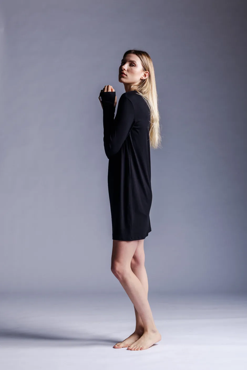 Fashion Karo Kauer Jersey Rib Dress Longsleeve