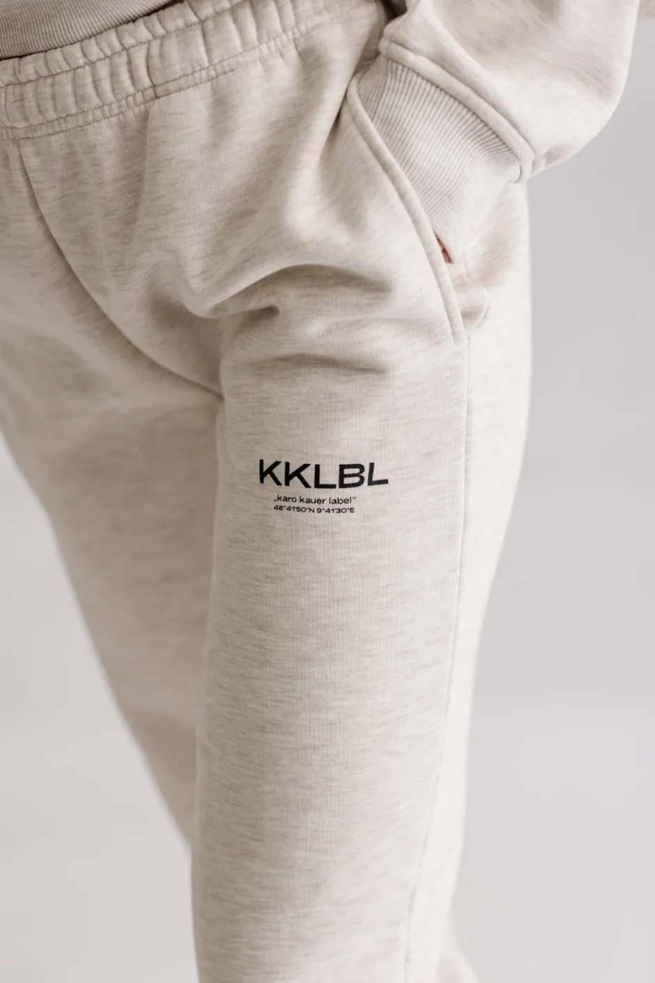 New Karo Kauer Jogger Pants Basic Sand Melange