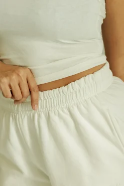 Fashion Karo Kauer Jogger Shorts Sandshell