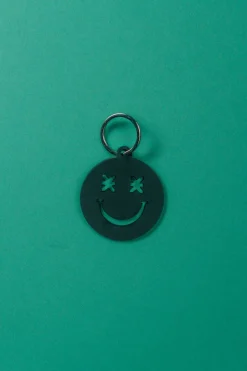 Clearance Karo Kauer Keychain Smiley Black