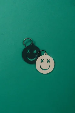 Sale Karo Kauer Keychain Smiley Creme