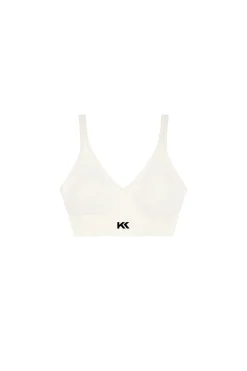 Discount Karo Kauer Knit Bralette Creme