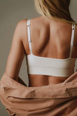 Discount Karo Kauer Knit Bralette Creme