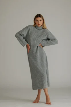 Clearance Karo Kauer Knit Dress Silver Grey