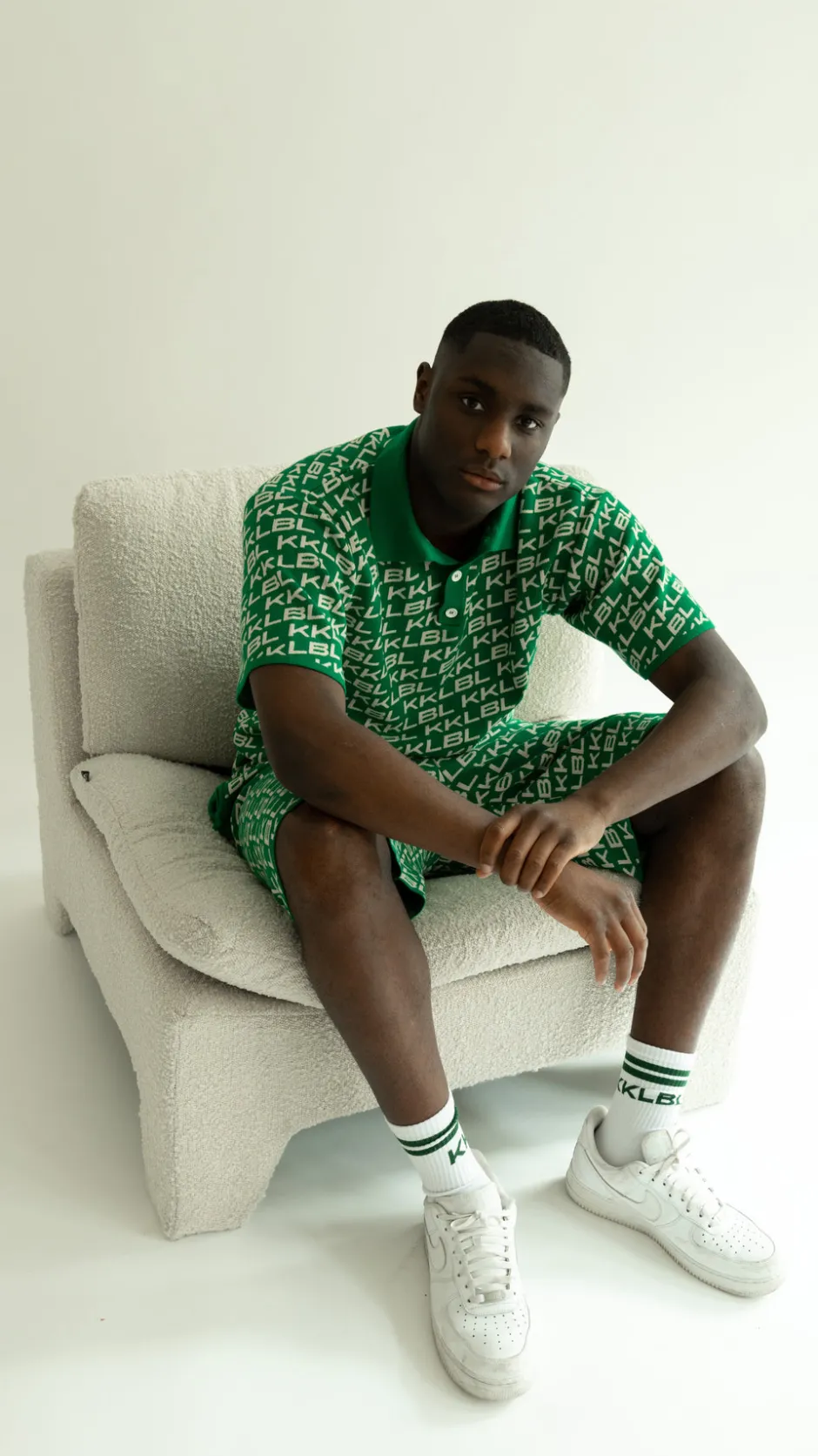 Fashion Karo Kauer Knit Polo KKLBL Green