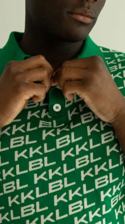 Fashion Karo Kauer Knit Polo KKLBL Green