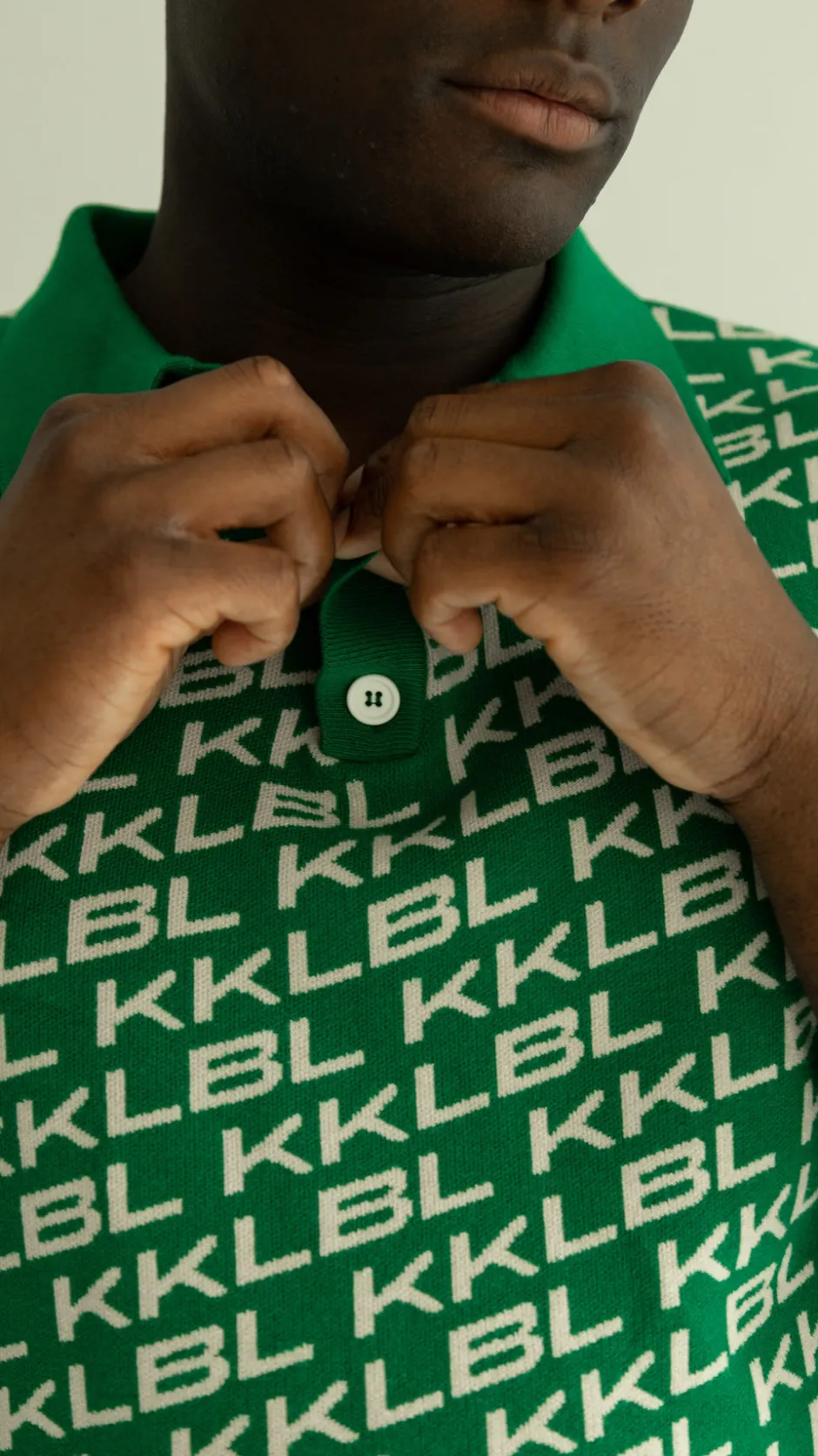 Fashion Karo Kauer Knit Polo KKLBL Green