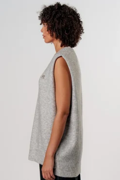 Outlet Karo Kauer Knit Pullunder Light Grey