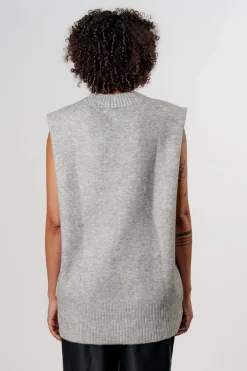 Outlet Karo Kauer Knit Pullunder Light Grey