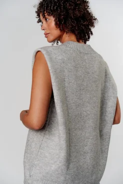 Outlet Karo Kauer Knit Pullunder Light Grey