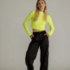 Sale Karo Kauer Knit Shirt Cropped Neon Lime