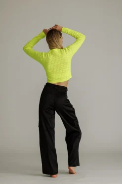 Sale Karo Kauer Knit Shirt Cropped Neon Lime