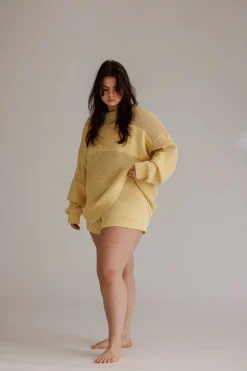 Sale Karo Kauer Knit Shorts Light Yellow