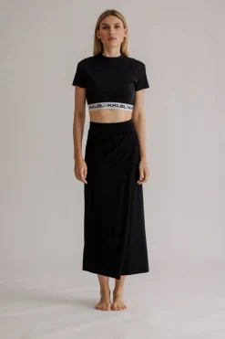 Outlet Karo Kauer Knit Skirt Basic Black