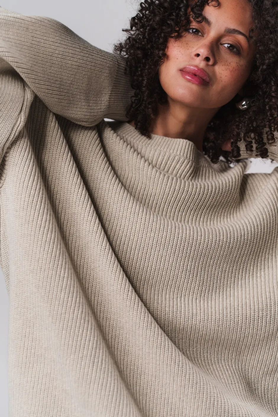 Online Karo Kauer Knit Sweater Sand