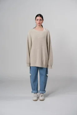 Online Karo Kauer Knit Sweater Sand