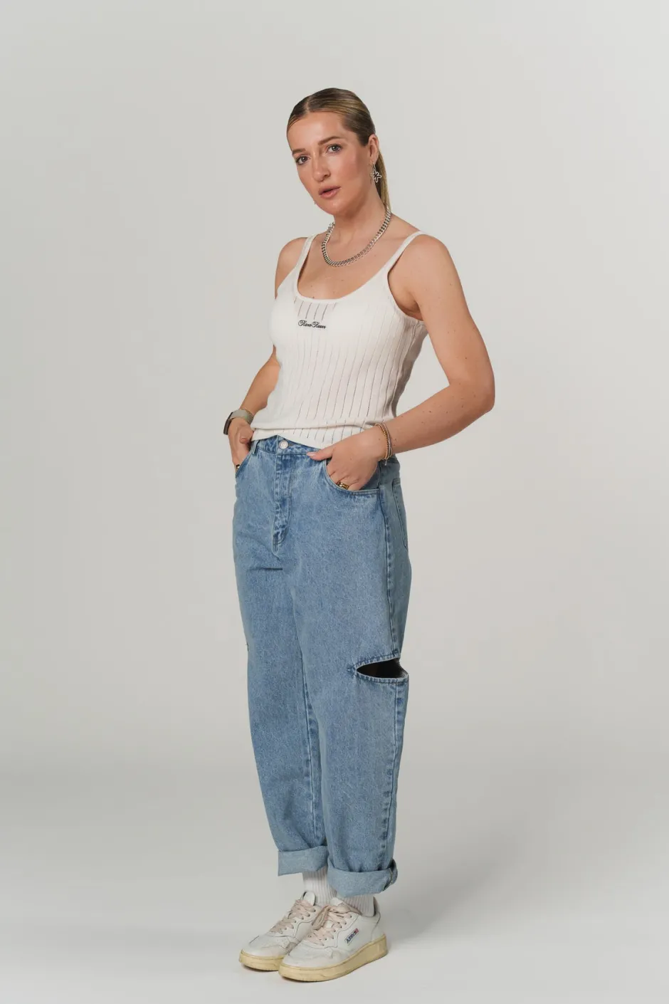 Discount Karo Kauer Knit Top White