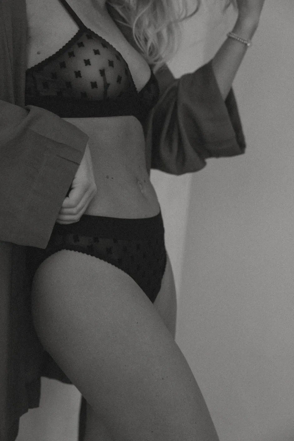 Fashion Karo Kauer Mesh Bralette Black