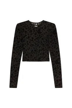 Fashion Karo Kauer Mesh Longsleeve Animal Print