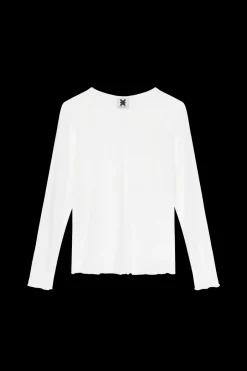 Outlet Karo Kauer Mesh Longsleeve Creme