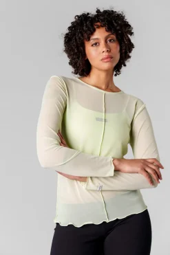 Online Karo Kauer Mesh Longsleeve Matcha