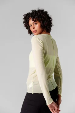 Online Karo Kauer Mesh Longsleeve Matcha