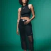 Online Karo Kauer Mesh Skirt Black