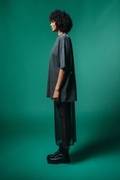 Online Karo Kauer Mesh Skirt Black