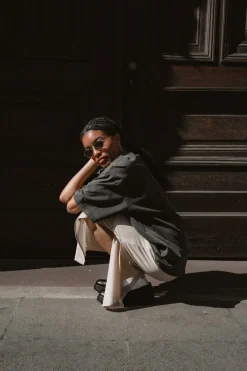 Fashion Karo Kauer Mesh Skirt Creme