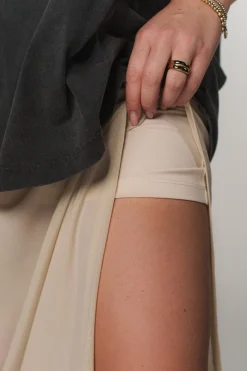 Fashion Karo Kauer Mesh Skirt Creme