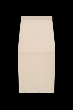 Fashion Karo Kauer Mesh Skirt Creme