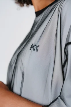 Online Karo Kauer Mesh T-Shirt Layered