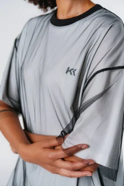 Online Karo Kauer Mesh T-Shirt Layered