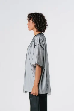 Online Karo Kauer Mesh T-Shirt Layered