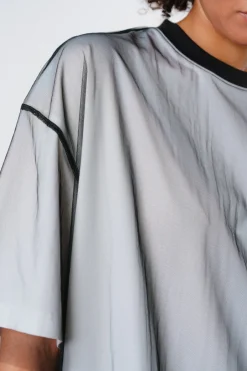 Online Karo Kauer Mesh T-Shirt Layered