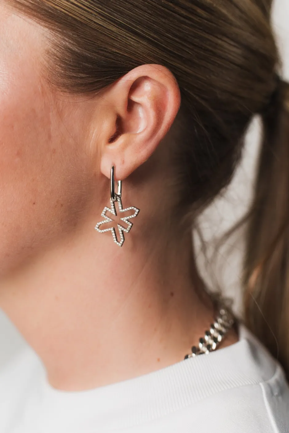 Hot Karo Kauer Oval Hoops Silver