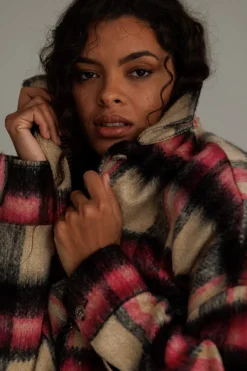 Fashion Karo Kauer Overjacket Checkered