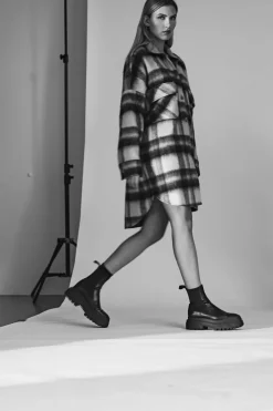 Fashion Karo Kauer Overjacket Checkered