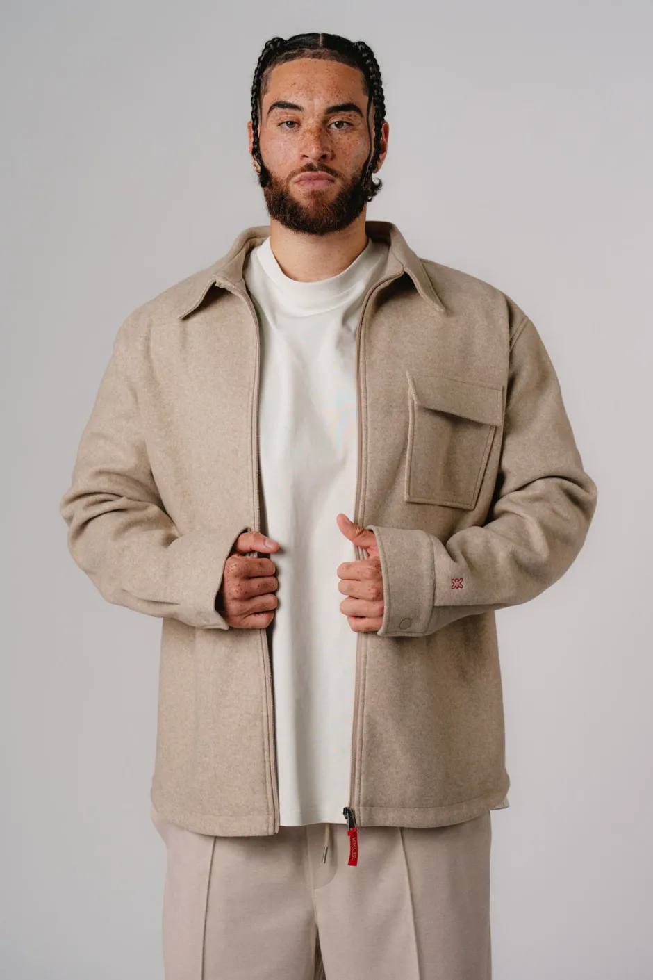 Sale Karo Kauer Overshirt Beige Melange
