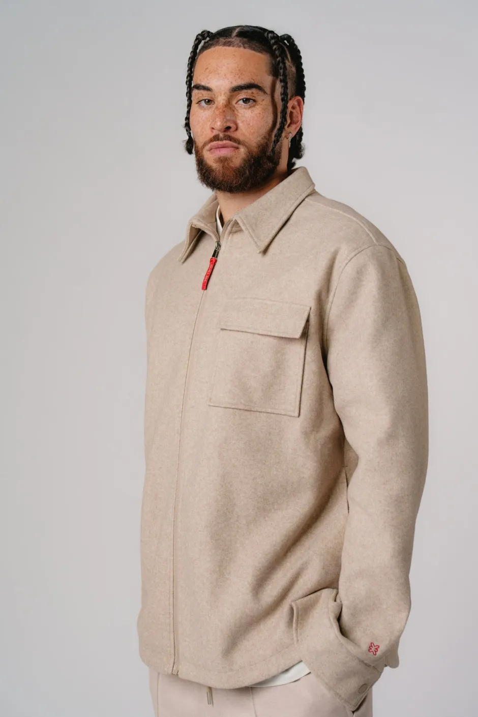 Sale Karo Kauer Overshirt Beige Melange