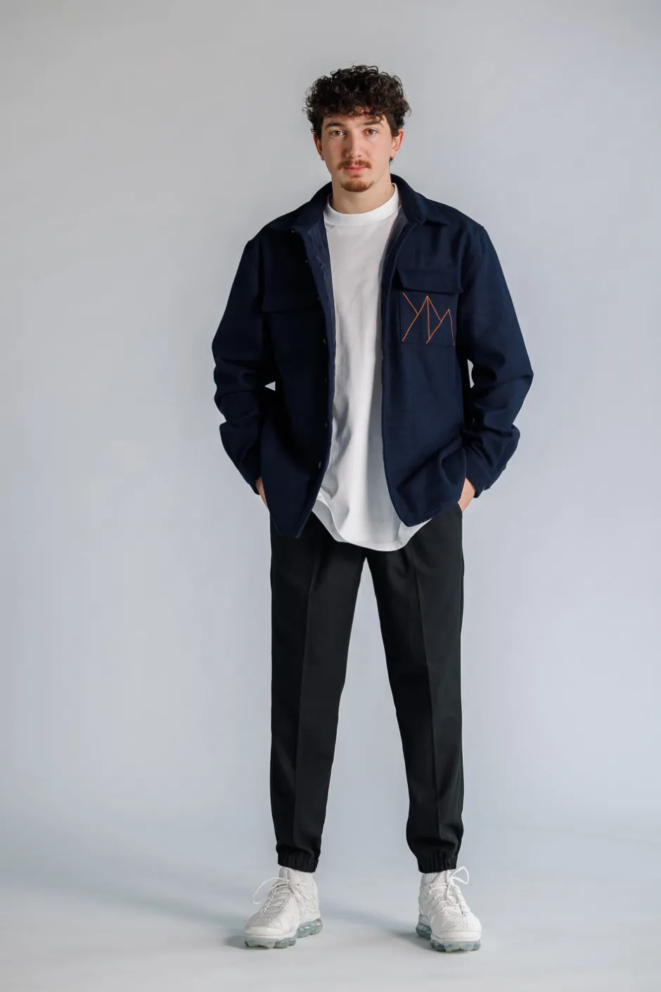 Online Karo Kauer Overshirt Dark Blue