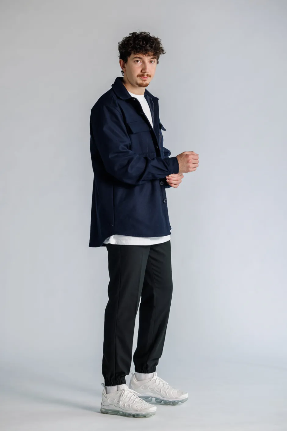 Online Karo Kauer Overshirt Dark Blue